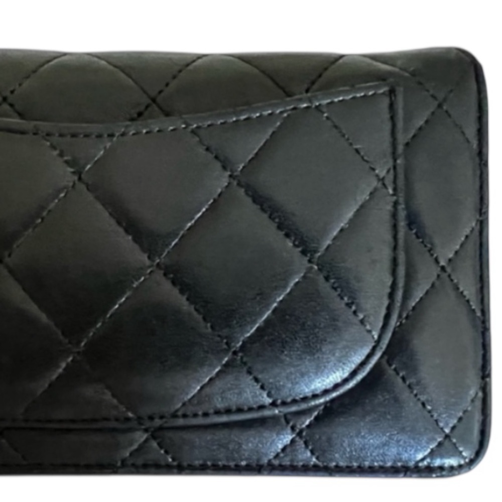 CHANEL Quilted Caviar Trifold Classic Flap Wallet - Picture 10 of 13
